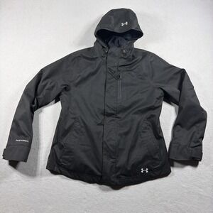 Under Armour ColdGear 3-in-1 Jacket Womens M Black Hooded Insulated Winter Coat